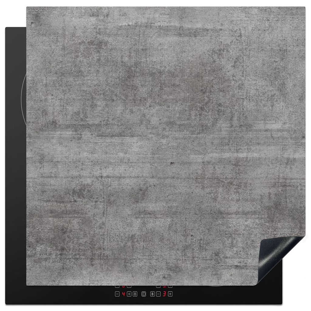 KitchenYeah Herdabdeckplatte Beton - Muster - Antik , 78x78cm, Küche Deko, Glaskeramikkochfeld Herdabdeckung, Abdeckplatte fùr Kochfeld