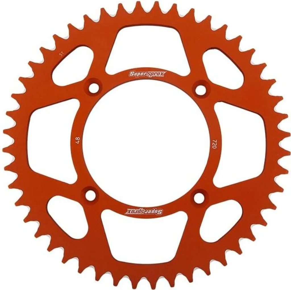 Couronne Alu 48 Dents 520 Orange : allégez votre transmission moto