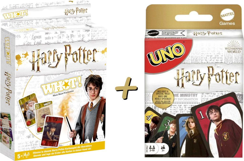 BUNDLE - Harry Potter - WHOT! + UNO Kartenspiele Paket Gesellschaftsspiel