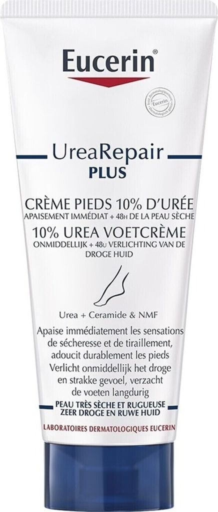 Eucerin UreaRepair PLUS 10% Urea, Fußcreme, Heilung, 100 Produktbild 