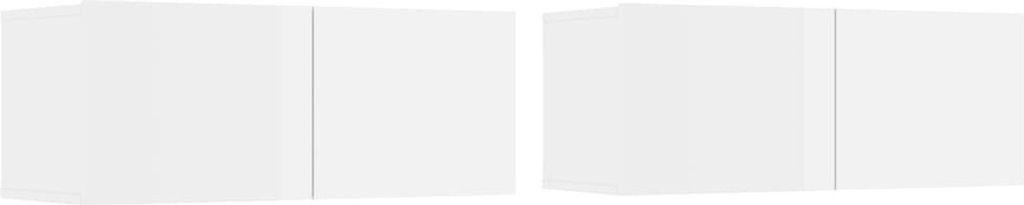 Mobili TV 2 pz. Bianco 80x30x30 cm Materiale a base di Immagine del prodotto 