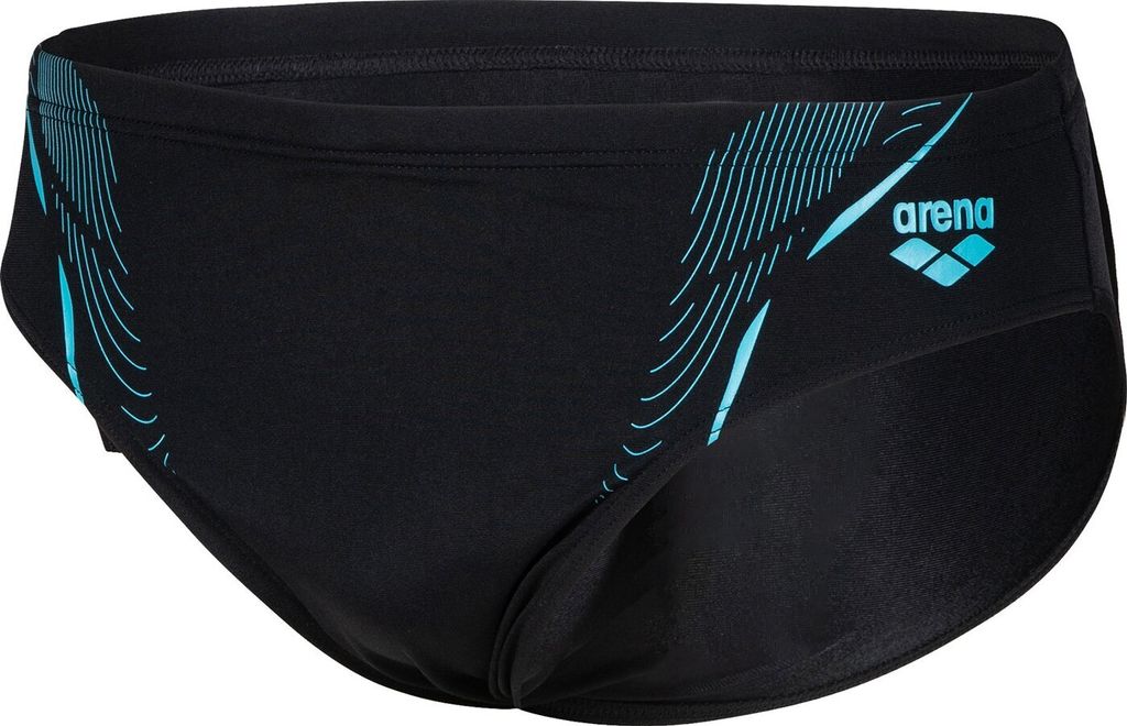 Arena Graphic Briefs Herren schwarz türkis Gr 5