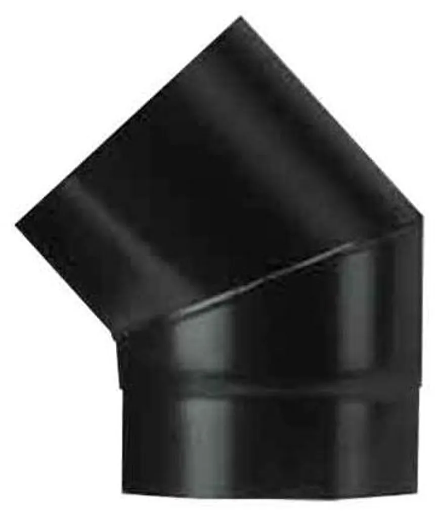 Tuyau de Cheminée d'Angle Noir pour Installation en Coin de Pièce