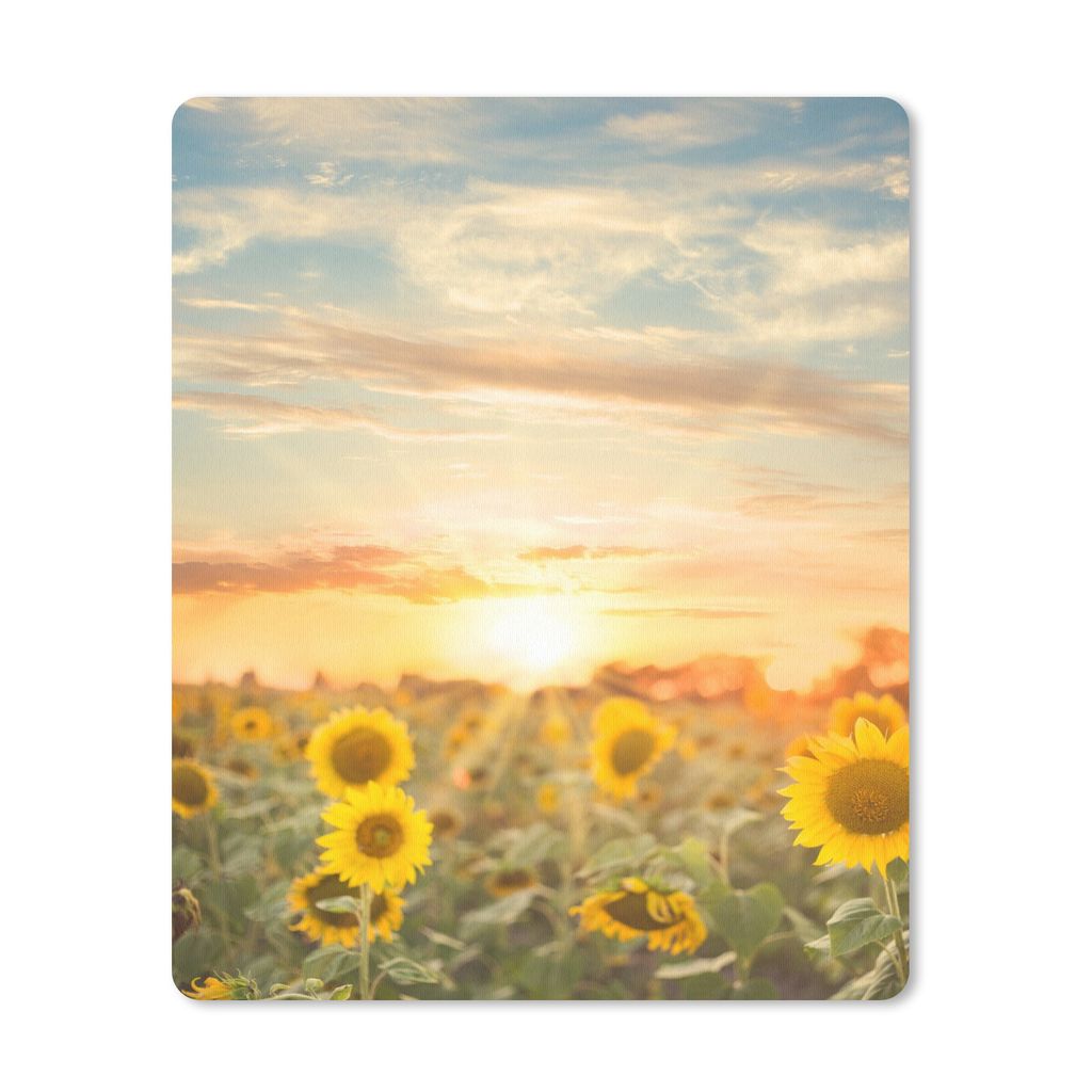 MuchoWow Mauspad Mousepad Sonnenblume - Sonne - Blumen 19x23 cm - Mousepads - Maus Mat - Pad - Mausunterlage - Mauspads - Spielen