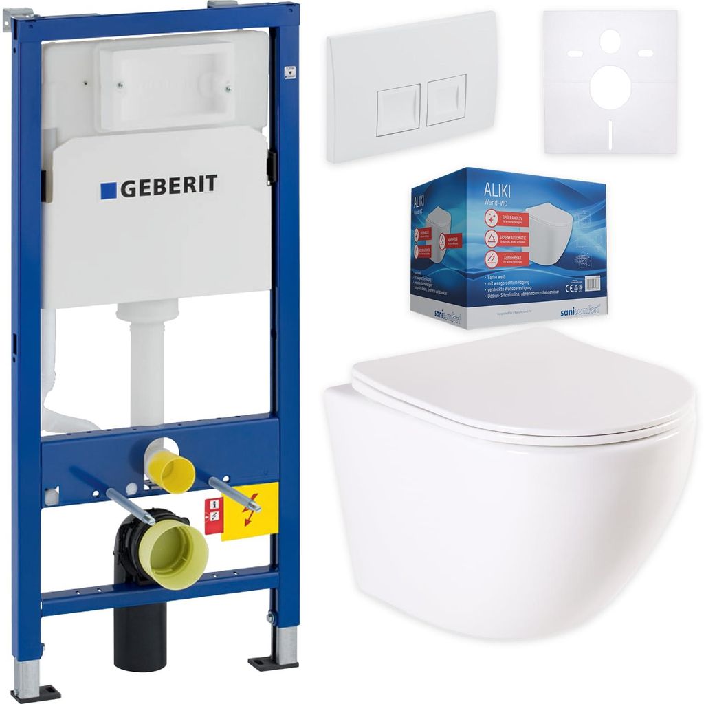 sanicomfort Geberit Duofix Basic Wand-WC Komplettset Aliki Produktbild 