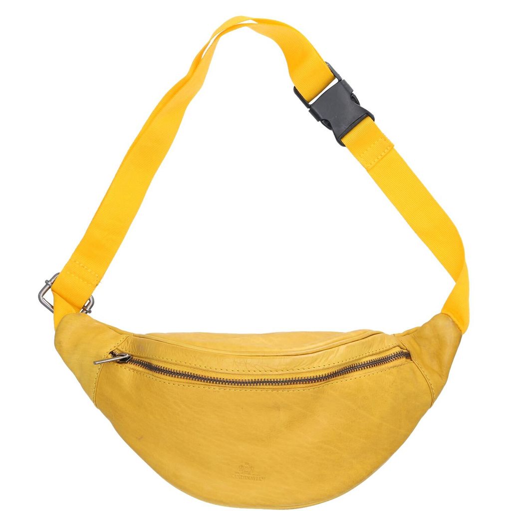 The Skandinavian Brand Hip Bag Washed Nappa gelb