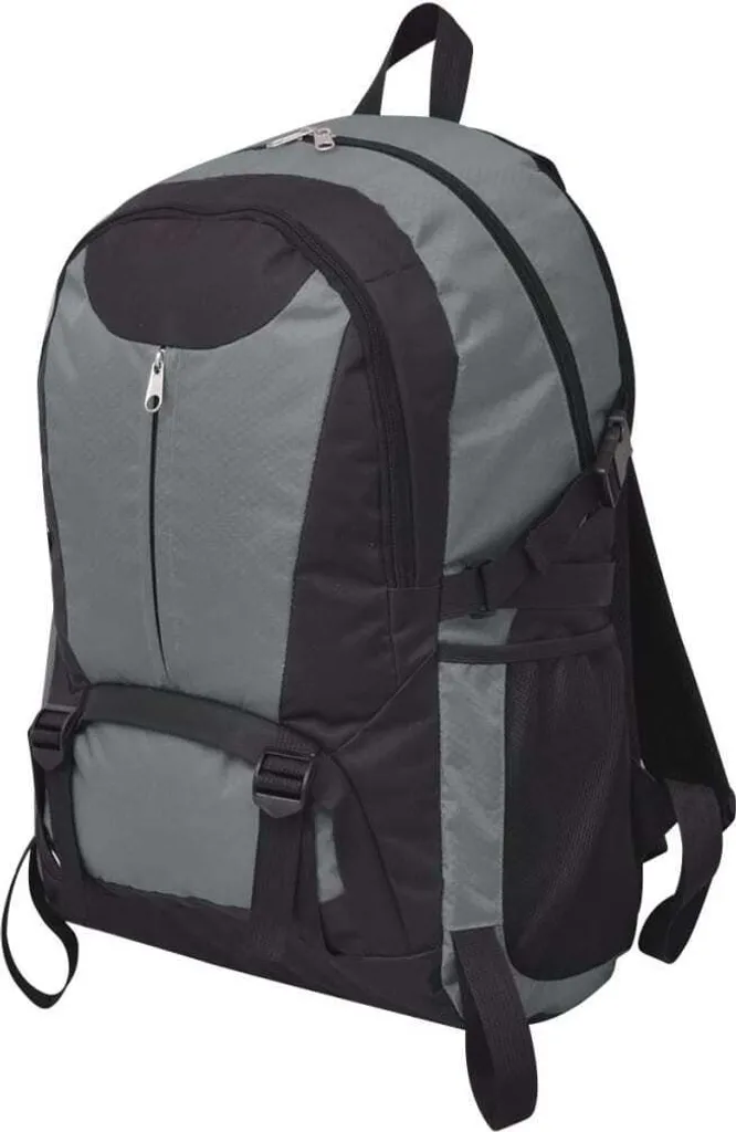Zaino 40L Multiuso Trekking e Viaggio | Leggero e Versatile Nero Grigio