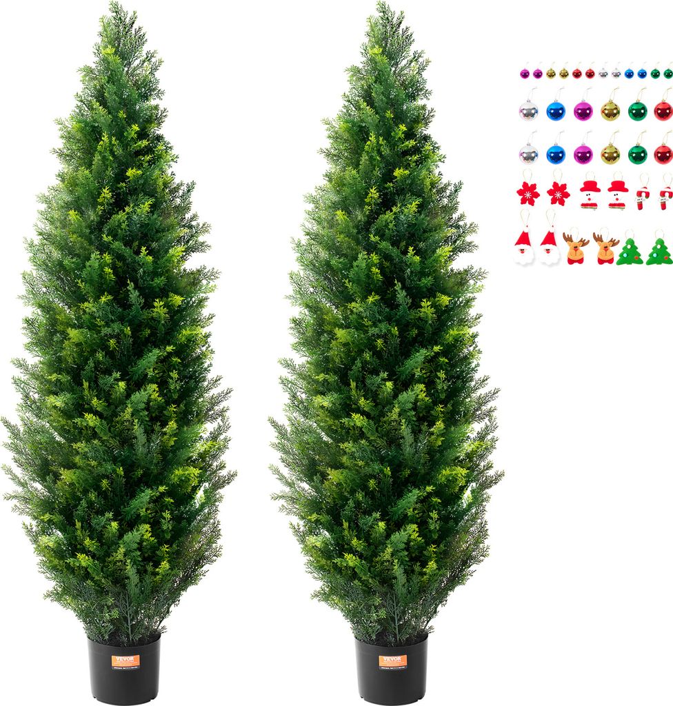 VEVOR Sztuczne drzewo cedrowe topiary, 152,4 cm wysokości Zdjęcie produktu 