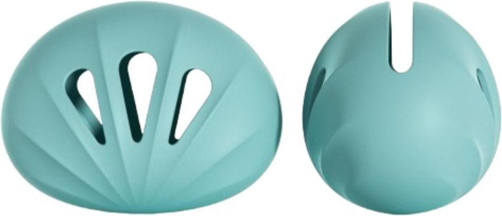 INF 2er Set Silikon Make-up Schwamm Halter Atmungsaktiv Staubdicht 7.7cm x 5.3cm x 5.8cm Reise Blau
