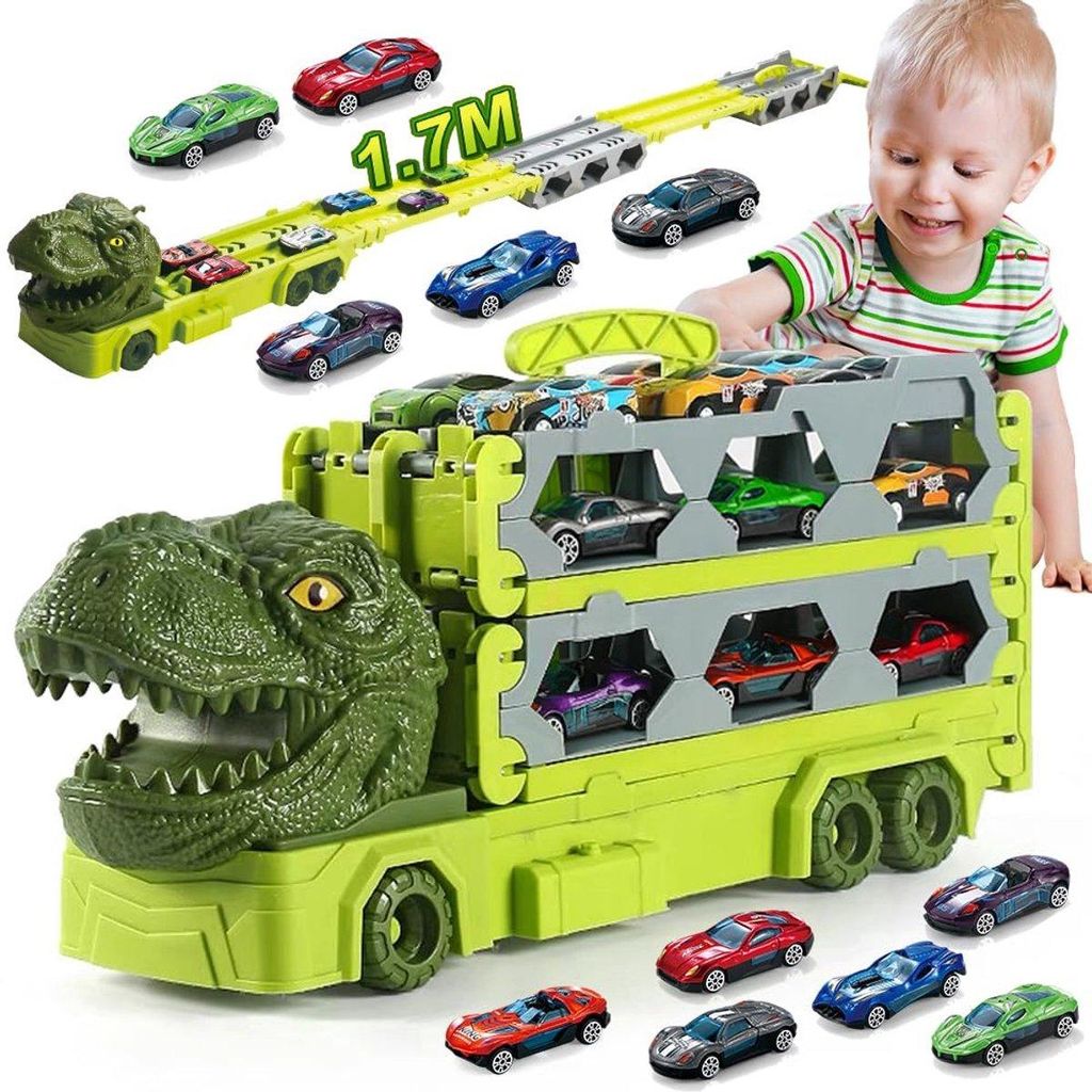 Camion jouet « Dinosaures » avec 6 voitures – Jouet Image du produit 