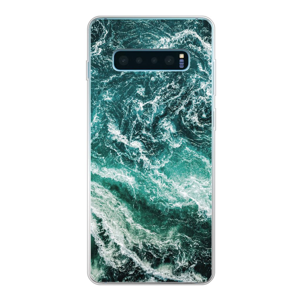 MuchoWow Handyhülle Schutzhülle Hülle für Samsung Galaxy S10 Lite Marmor - Gemustert - Natursteine Silikon Softcase Handy Hülle - Schutz