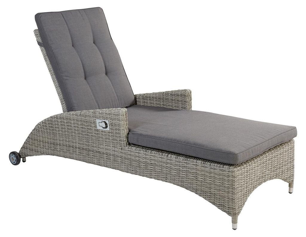 Gartenliege Dover Sonnenliege Relaxliege Grau-Mix Produktbild 