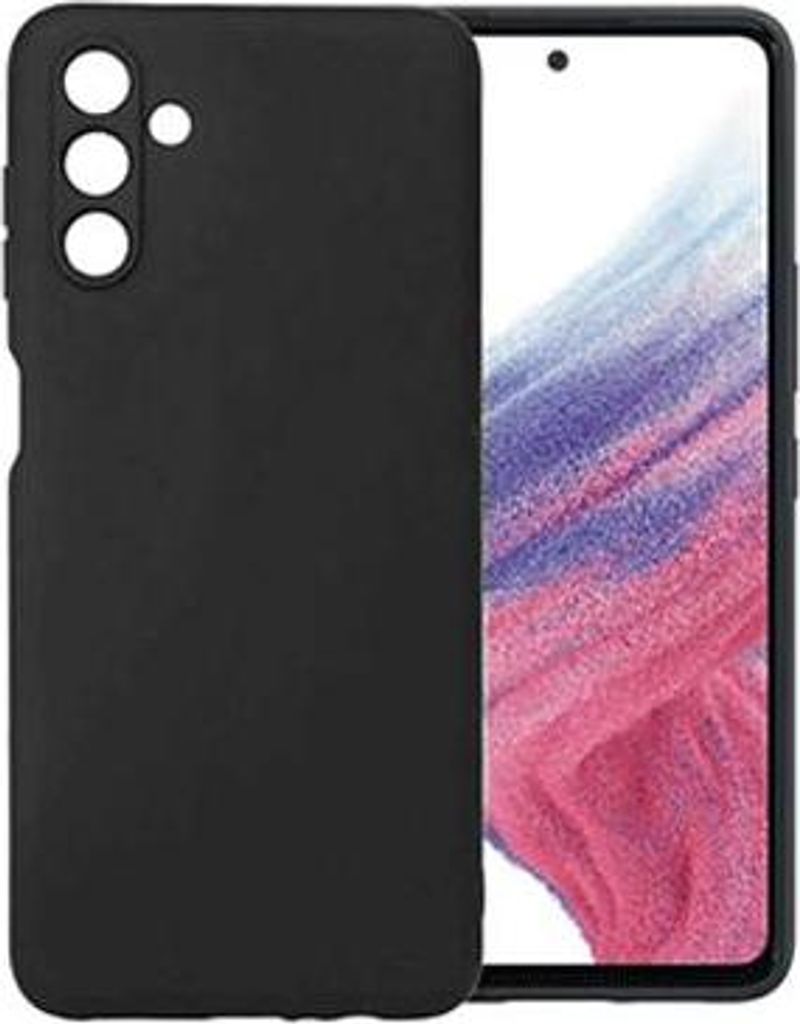 OKKES Flexi Slim Silikon-Tasche für Samsung Galaxy A15 4G/5G, schwarz