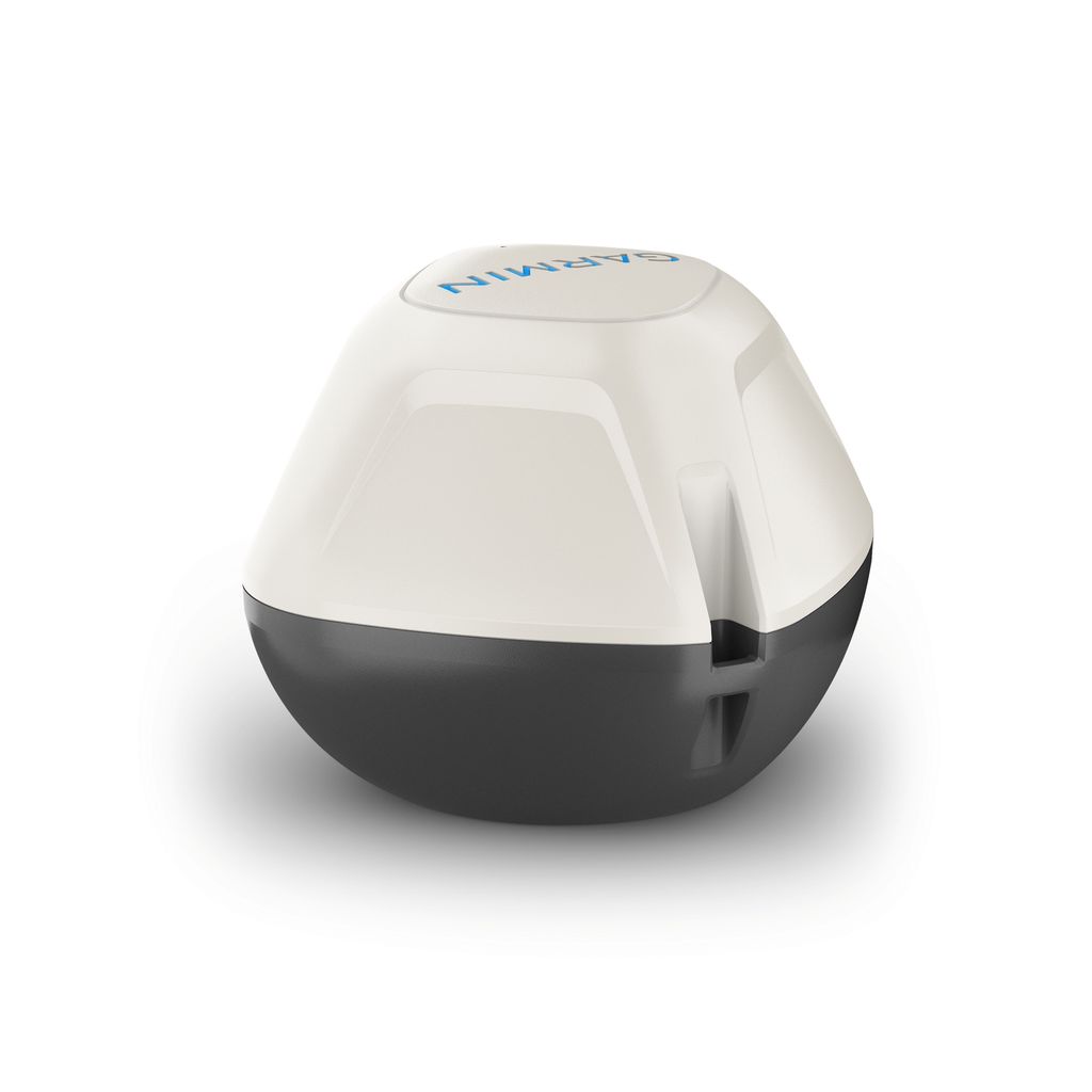 A Garmin Striker Cast fish finder is shown on a white background.