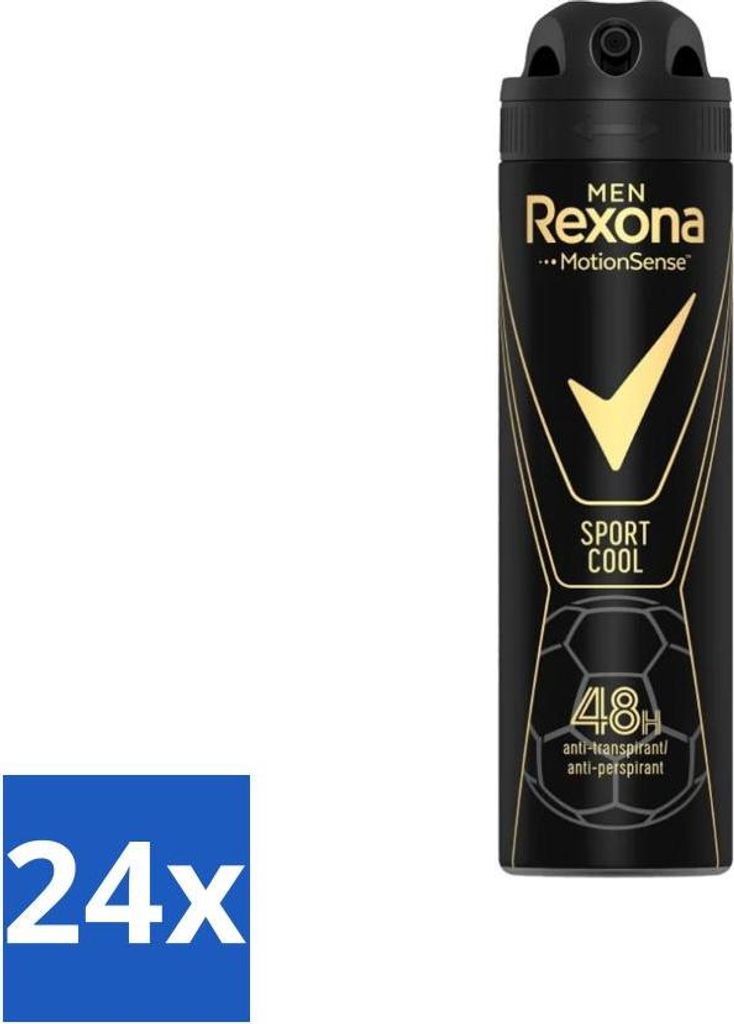 Rexona Men - Sport Cool - Deodorant Spray - Antitranspirant - 150 ml - Vorteilspack - 24 Stücke