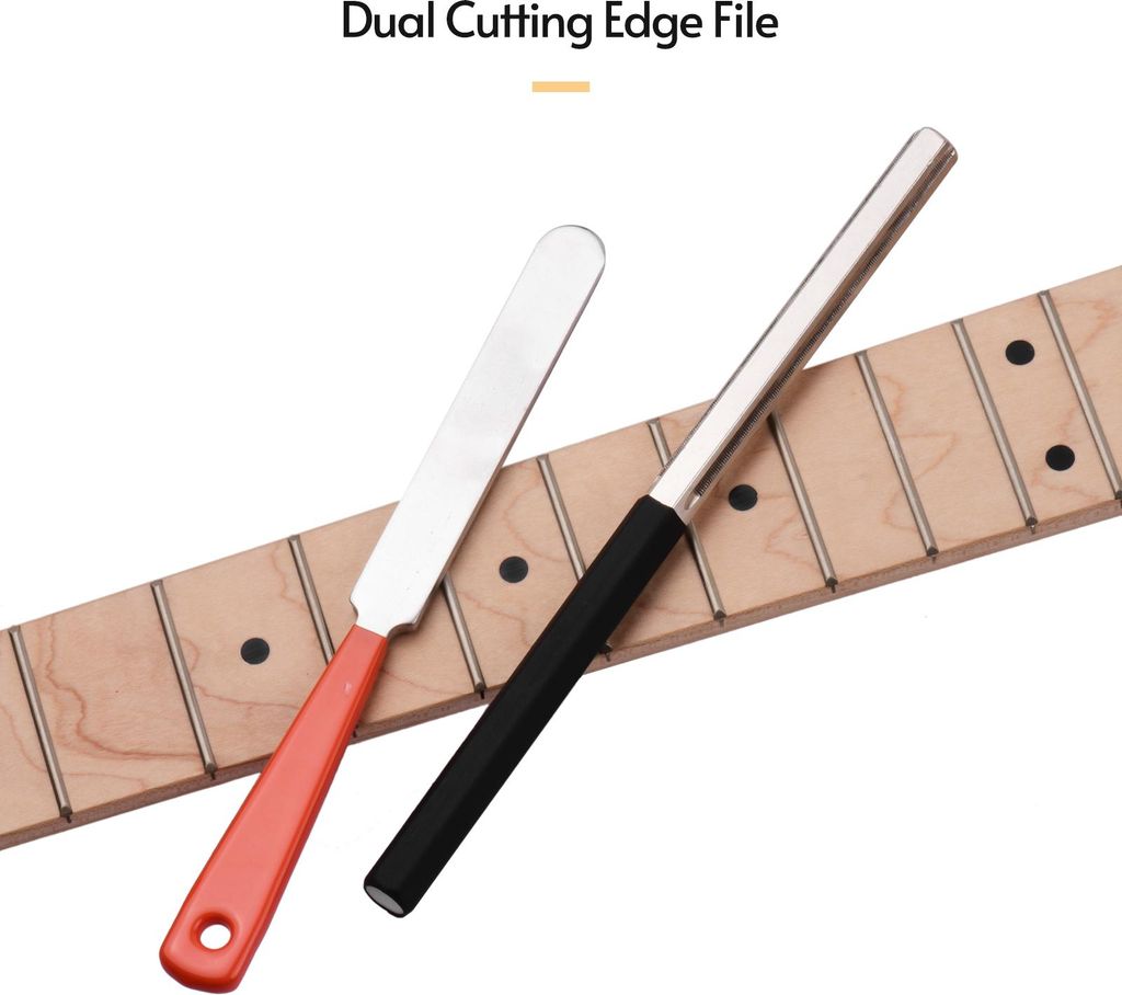 CHICIRIS Crowning -Set fr Guitar Freet, Reparaturwerkzeuge fr Edelstahl -Gr?uel Reparaturen mit Schwarzem und Orangefarbenem Griff, Geeignet fr Git...