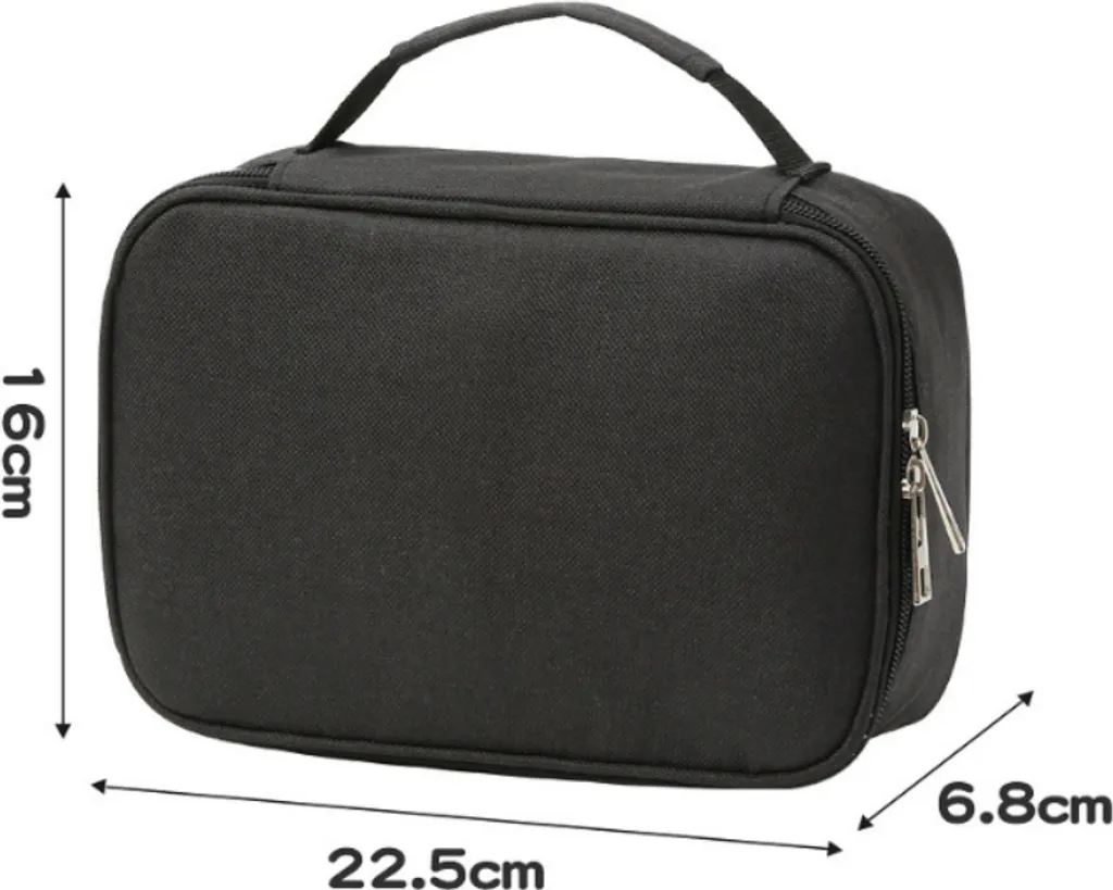 INF Astuccio Nero Professionale - Portapenne Elegante in Tela per Manager