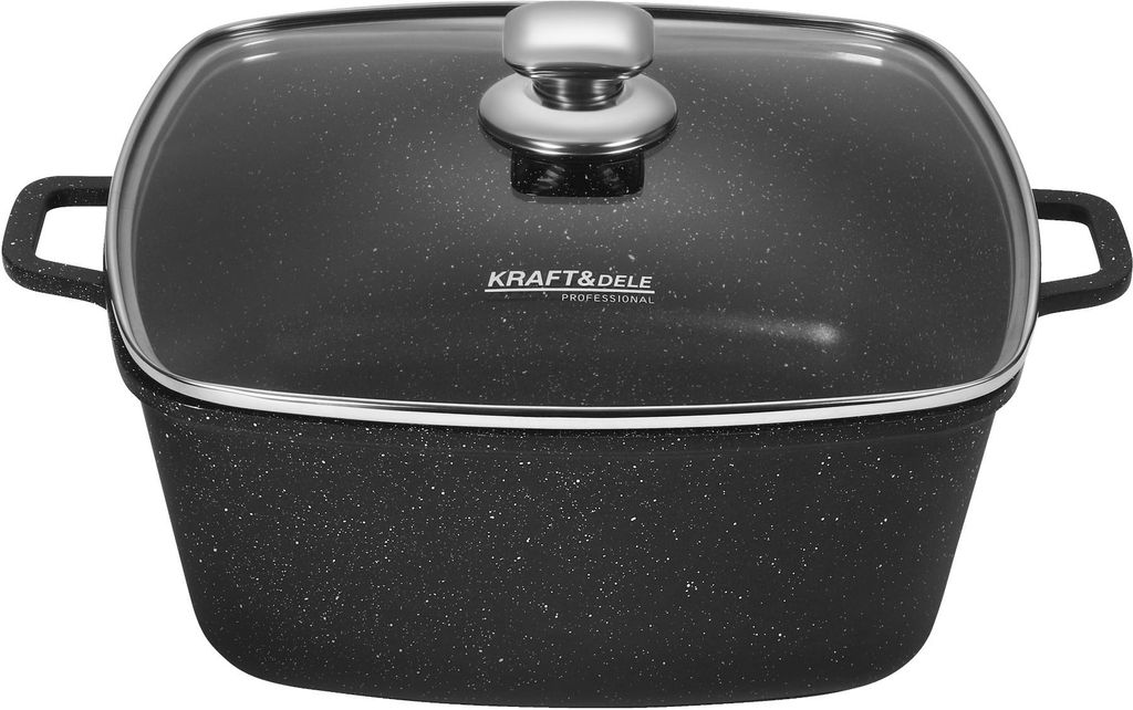 Poêle à rôtir de 7 litres avec couvercle, dimensions 28 x Image du produit 