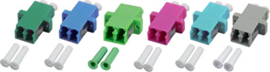 Accoppiatore LC Duplex OM3 Monopezzo Acqua - Manicotto in Ceramica SC Simplex