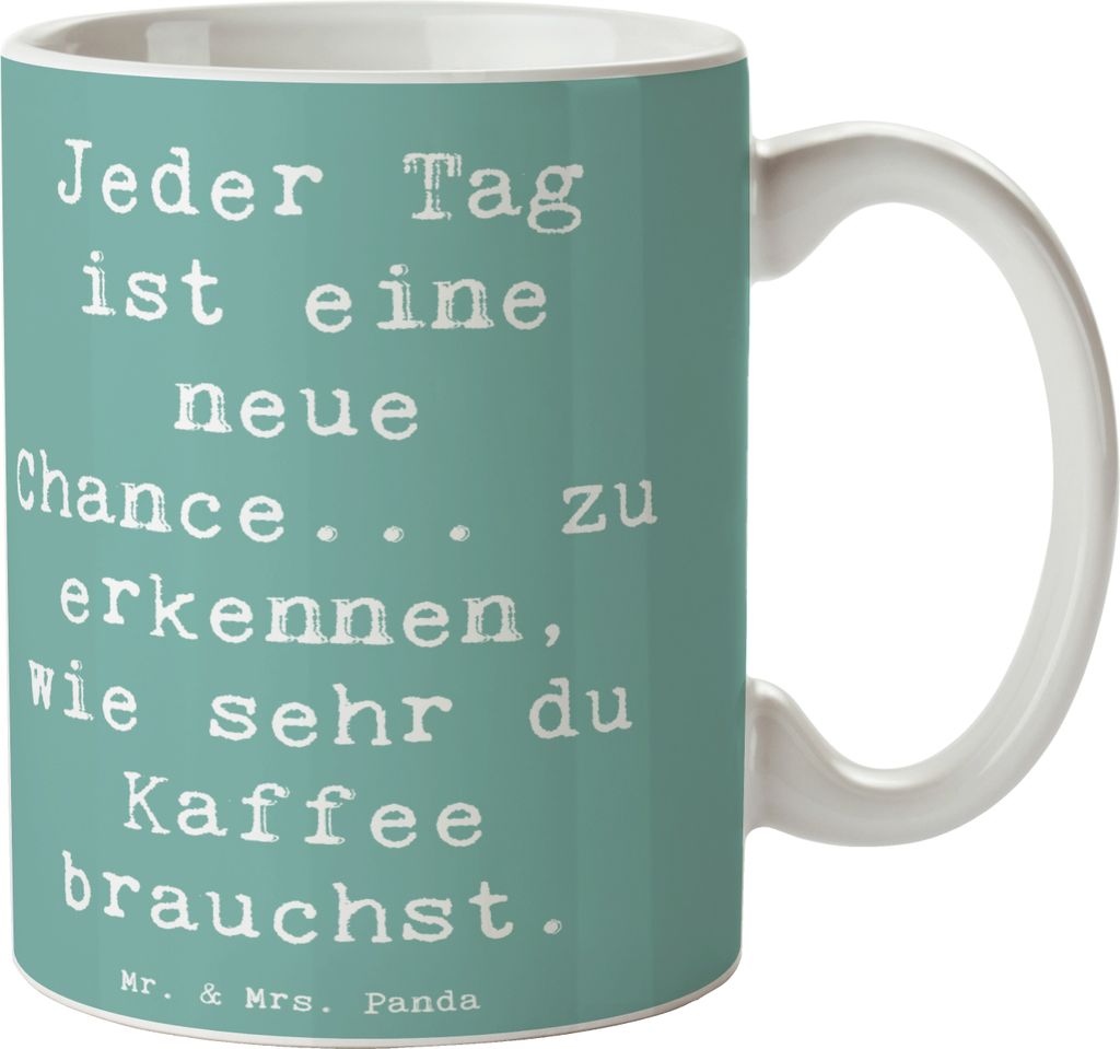 Mr. & Mrs. Panda Tasse Spruch Motivation und Kaffee - Meeresbrise - Geschenk, inspirierender, schöne, Kaffeebecher, Gefühl, Keramiktasse, Träume...
