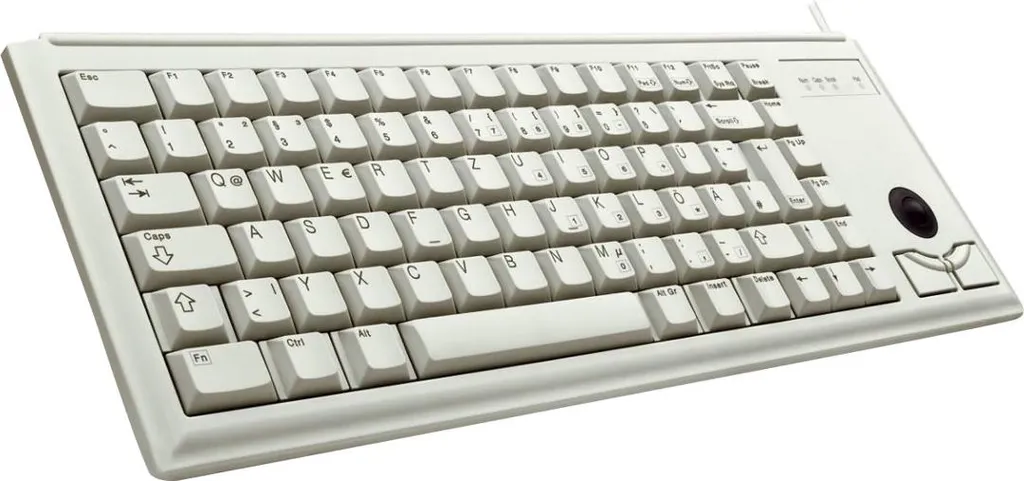 Clavier avec Trackball Cherry G84-4400 Format Compact Ultra Plat PS/2