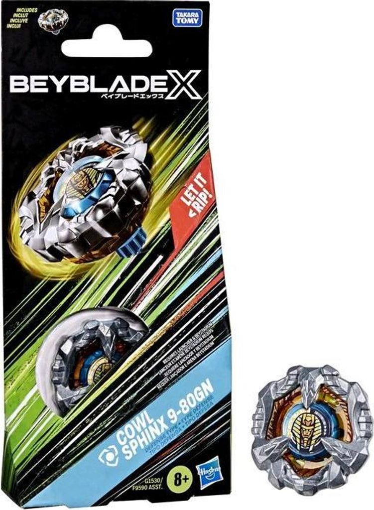Beyblade X, Cowl Sphinx 9-80GN,Kampfkreisel, Abwehr-Typ, Rechtsrotation, Takara Tomy / Hasbro