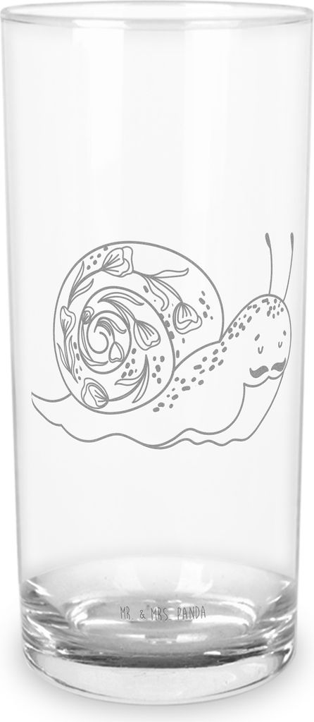 Mr. & Mrs. Panda Glas Schnecke Sir 400 ml - Transparent - Geschenk, Zeit nehmen, Cocktailglas, Motivation, Wasserglas, Lustige Sprüche, Weisheit, ...