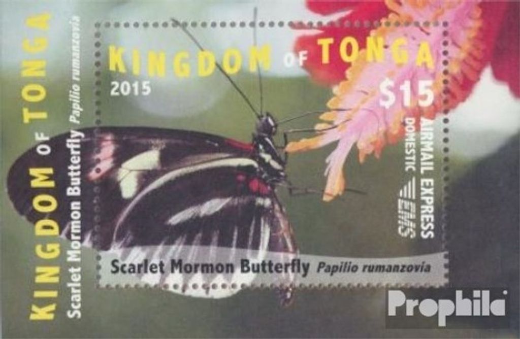 Briefmarken Tonga 2015 Mi Block89 (kompl.Ausg.) postfrisch Schmetterlinge