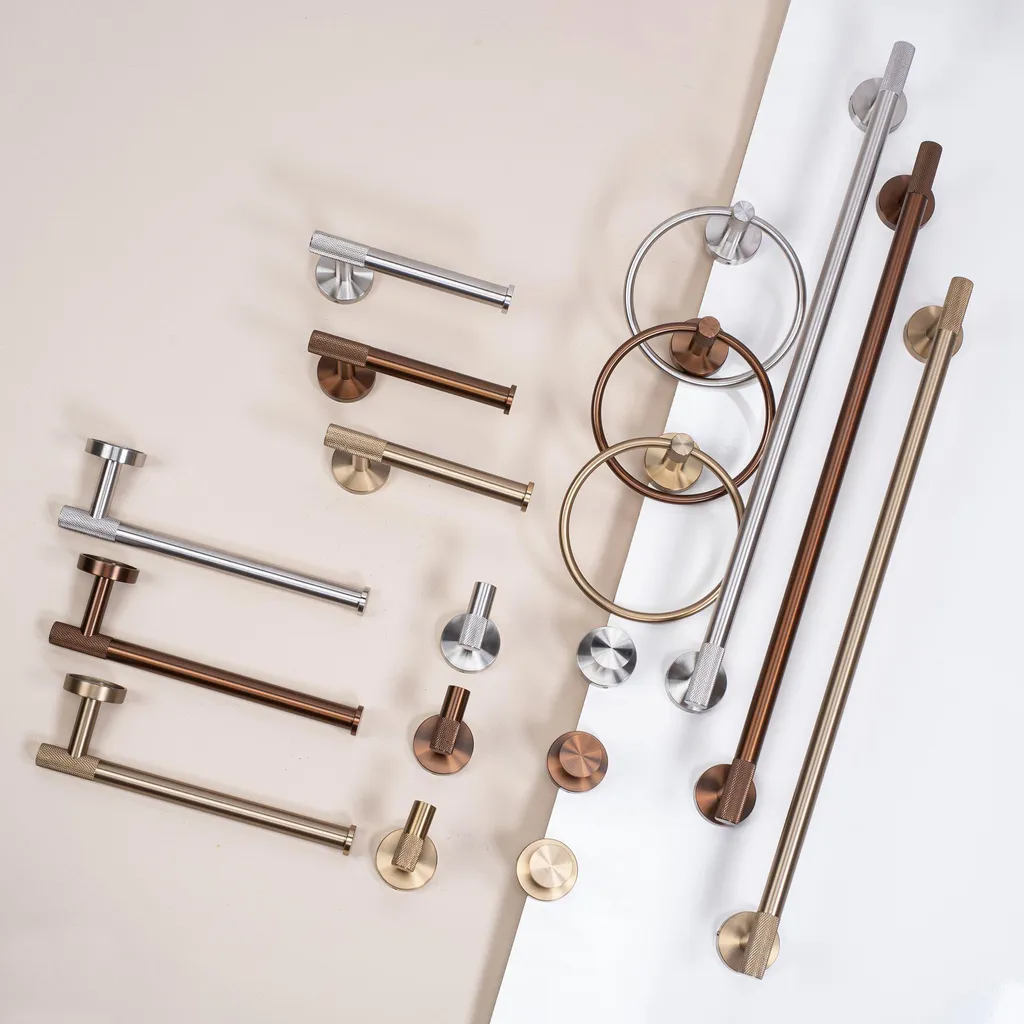 Appendino Bagno Robusto REA 6606A Modern Gold - Soluzione Anti-Caduta - 8