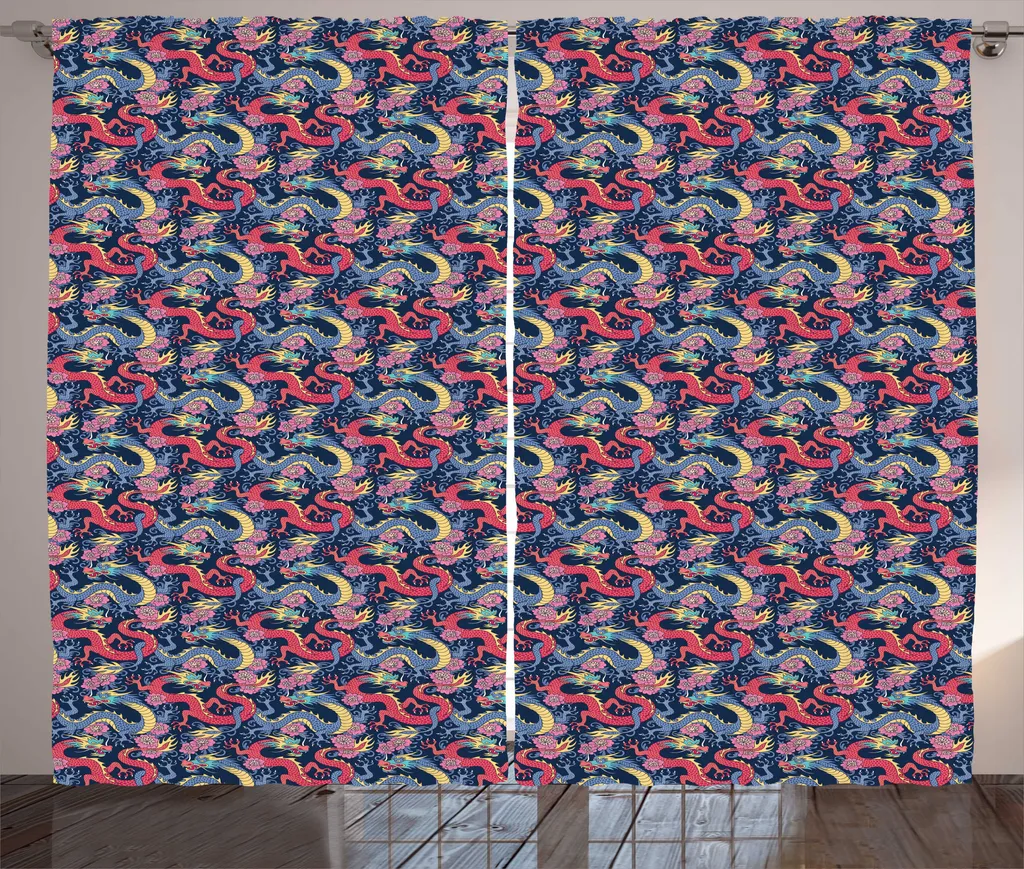 Tenda Rustica Draghi ABAKUHAUS 280x175cm | Arredo Camera Letto Shop
