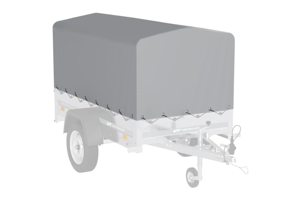 UNITRAILER Anhängerplane 200x106 cm Grau Hochplane 80 cm Produktbild 