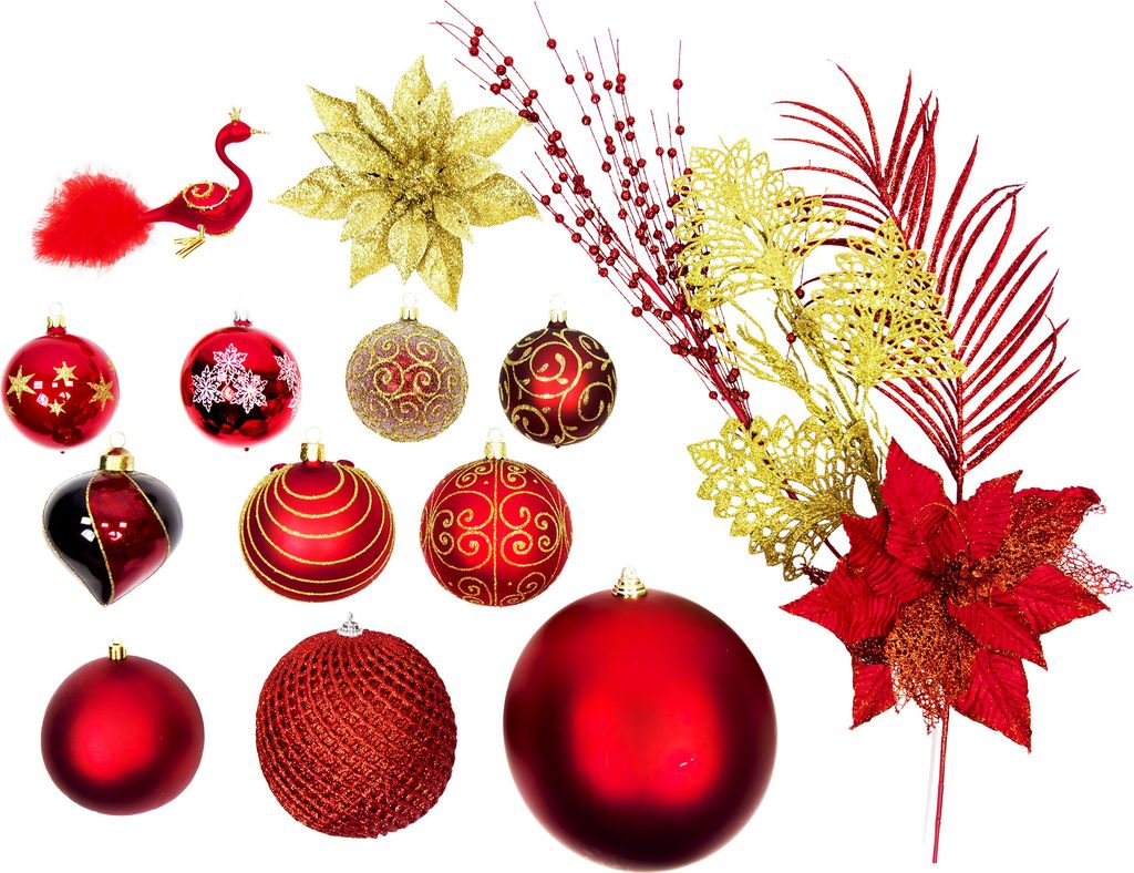 Weihnachtsschmuck-Set 152 Stück in Luxus-Box PREMIUM CAESAR für Weihnachtsbaum 120-210 cm