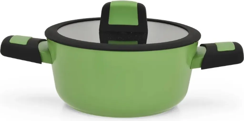 Pentola Fissman-BOOM Verde 2.6 Litri - Antiaderente Sicuro Senza PFOA
