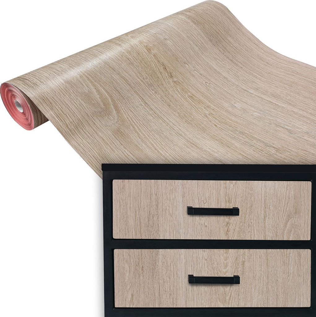 Klebefolie Möbel 45x100 cm - Eiche Kalk - Möbelfolie Produktbild 