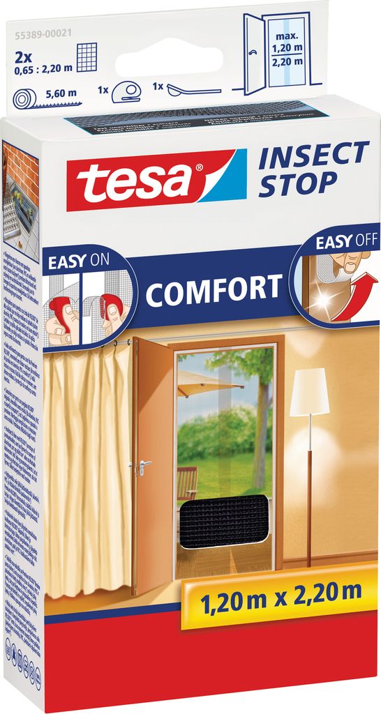 TESA Insect Stop Comfort, 2200 x 60 x 1200 mm, Silber, 454 Produktbild 