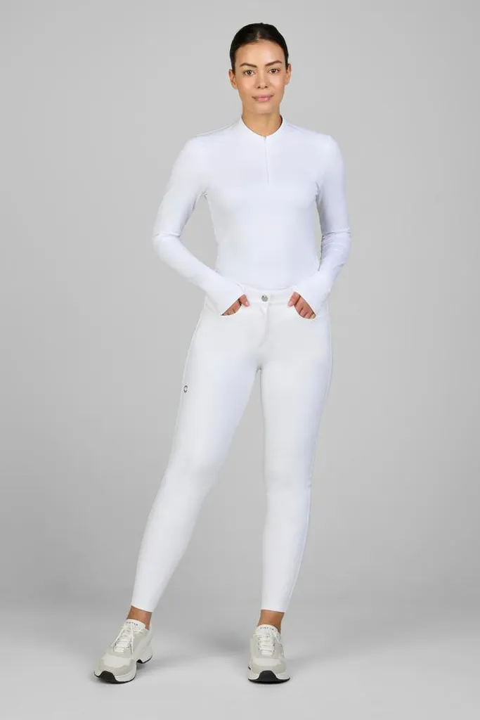 Tenue de Concours Équitation Femme Pikeur Romy Blanc Confort Athleisure