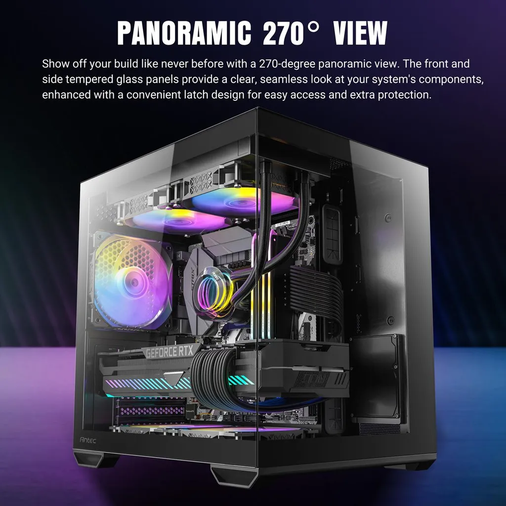 Antec CX60M ARGB Boîtier PC Micro-ATX Mini-ITX Noir au format Retail - 2