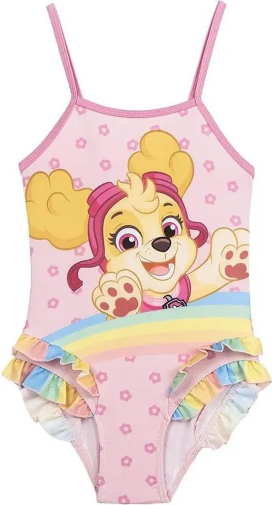 Maillot de bain fille Pat'Patrouille rose élastique taille 5 ans