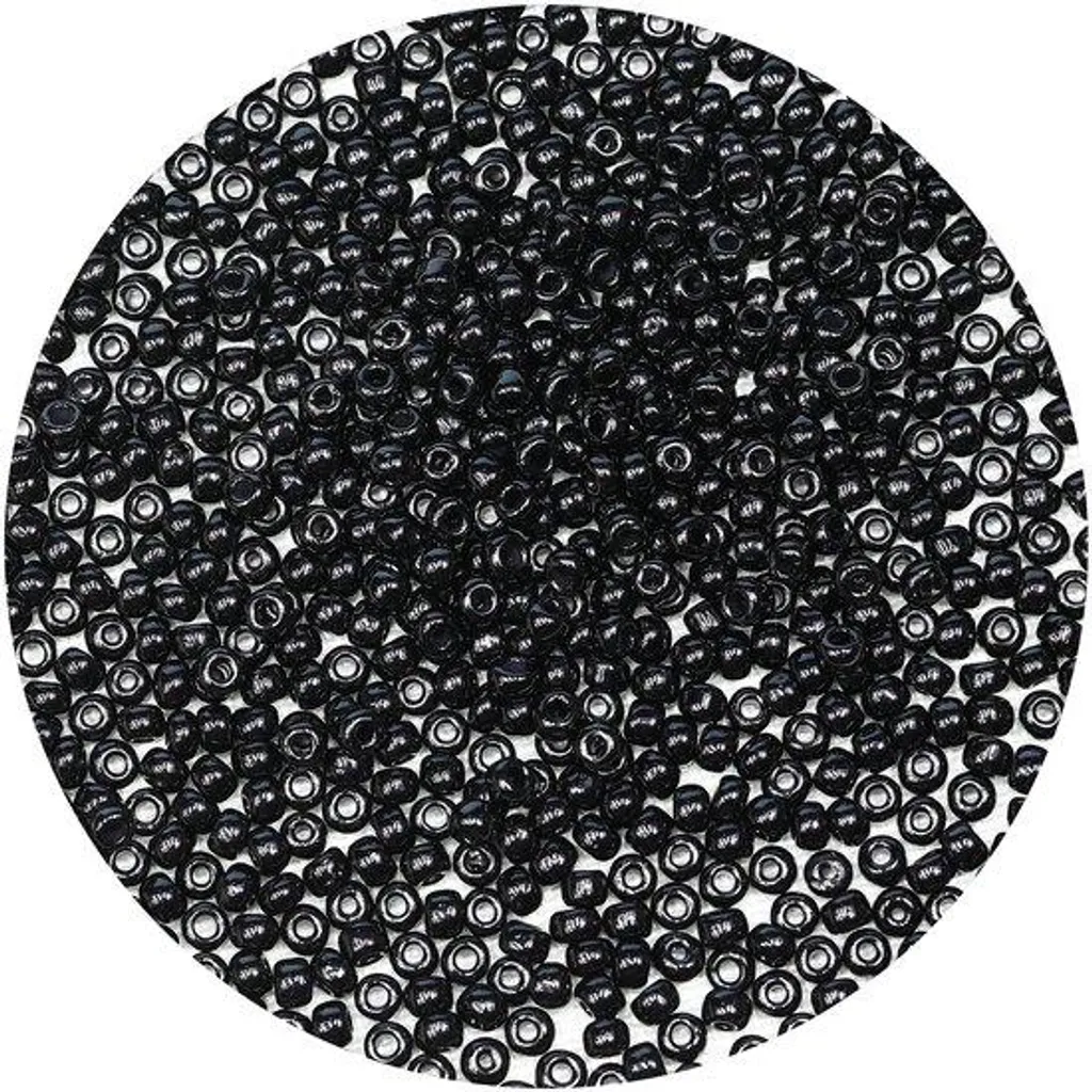 Perles verre noir 4mm : finissez vos bijoux DIY avec des perles 6/0