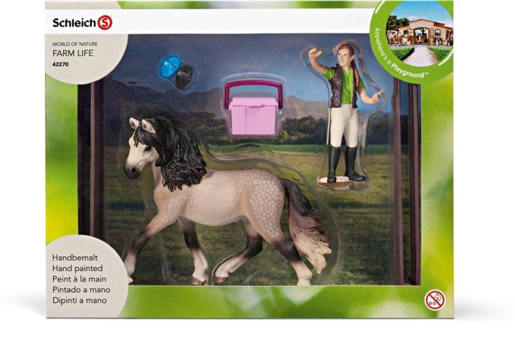 Schleich - Tierfiguren, Pferdepflegeset, Andalusier; 42270 Produktbild 