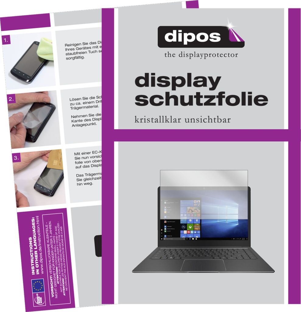 2x Schutzfolie für Trekstor Primebook P14 klar Displayschutzfolie Folie Display