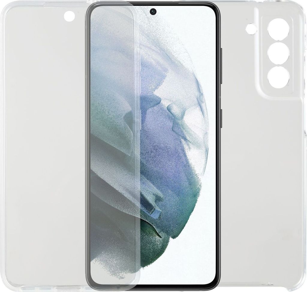 Für Samsung Galaxy S21 FE Polyurethan/ TPU Handy Tasche Transparent beidseitig Hülle Neu