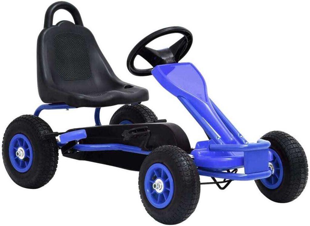 The Living Store Pedal Go-Kart mit Luftreifen Blau