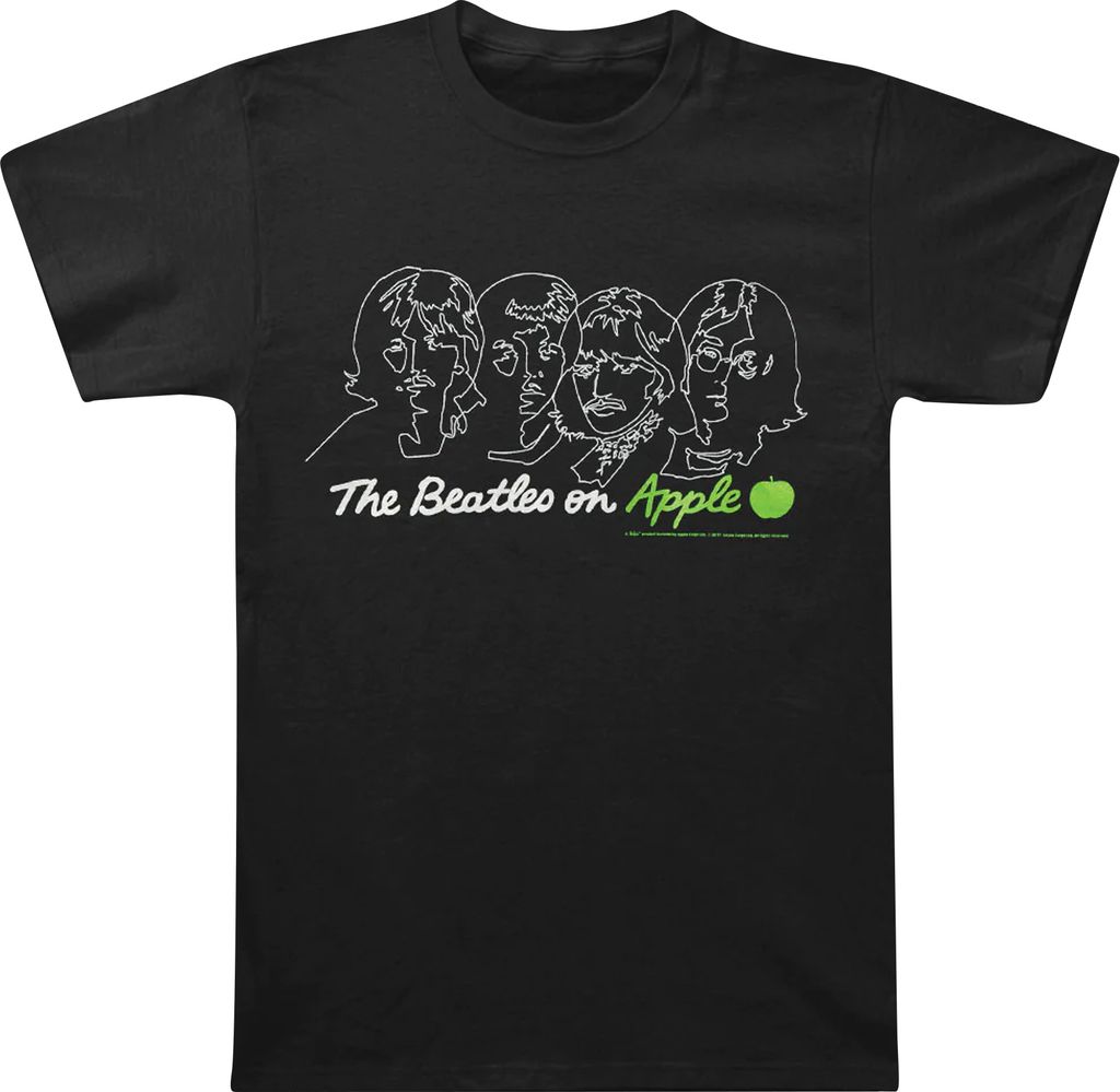 The Beatles - "On Apple" T-Shirt für Herren/Damen Uni RO257 (L) (Schwarz)