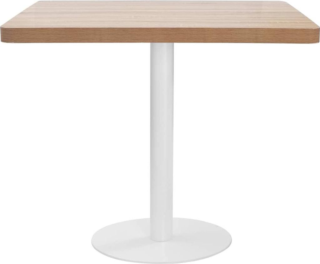 vidaXL Bistrotisch Hellbraun 80x80 cm MDF