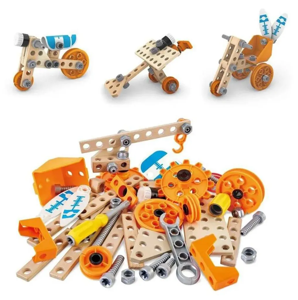 Kit Junior Inventor Hape Lab de luxe 57 pièces en bois et accessoires