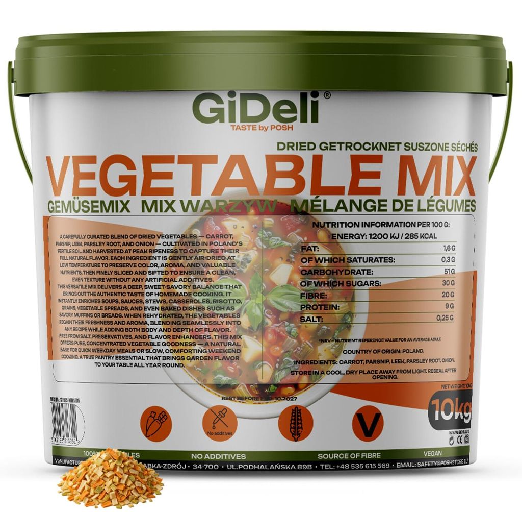 Miscela per zuppa 10 kg, brodo vegetale senza disidratato, Immagine del prodotto 