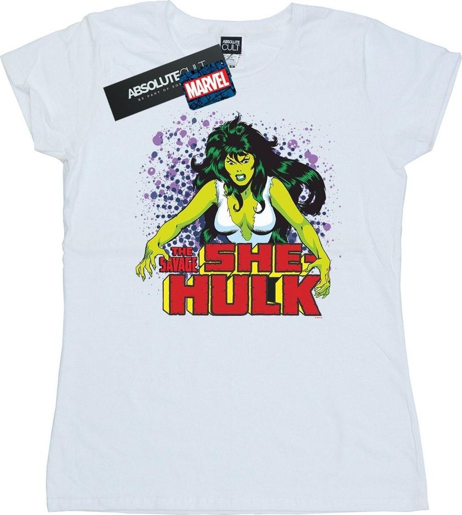 Marvel - "The Savage" T-Shirt für Damen BI34393 (S) (Weiß)