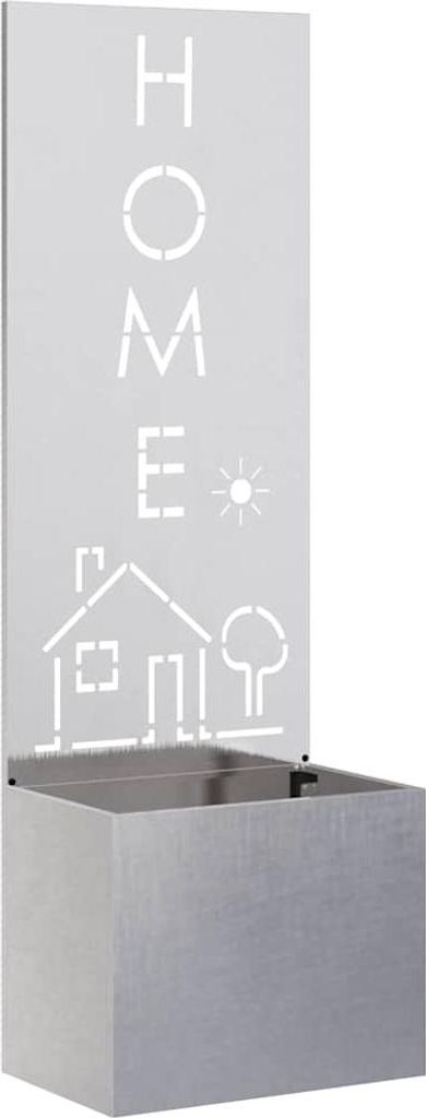 vidaXL Garten Sichtschutz-Leinwand Silber 50 x 150 cm Edelstahl