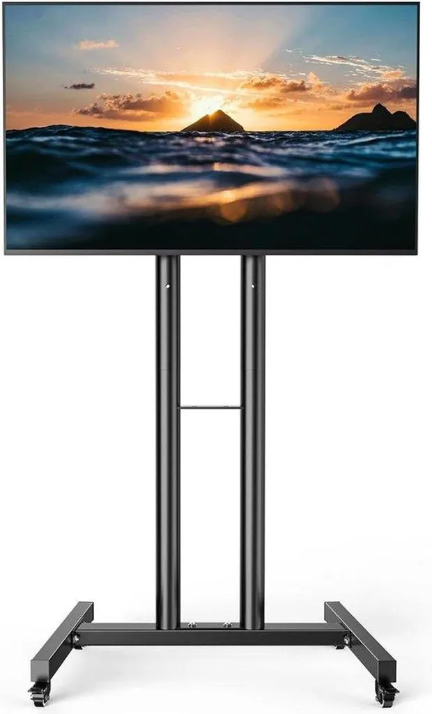 Support TV mobile sans perçage pour écran 60 pouces - Stable et réglable